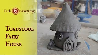 How to make a simple toadstool Fairy house in clay [upl. by Nevin]