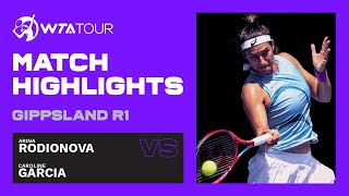 A Rodionova vs C Garcia  2021 Gippsland Trophy First Round  WTA Highlights [upl. by Joscelin]