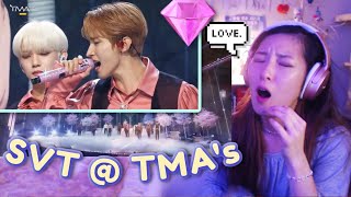 SEVENTEEN  TMAs Performing Kidult  Fallin Flower Korean Version  Fearless LIVE 💎 REACTION [upl. by Nedla]