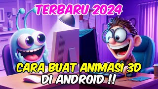 cara membuat animasi kartun 3d di android 2024 animasi 3danimation viral [upl. by Nauqes]