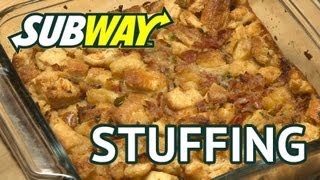 Subway Sandwich Stuffing  Thanksgiving Recipe [upl. by Ekusuy]