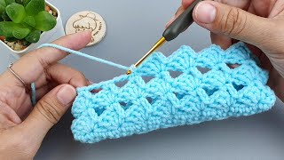 How to Crochet Pouch  Crochet Drawstring Pouch with Easy Crochet Stitch Pattern  ViVi Berry DIY [upl. by Giacopo]