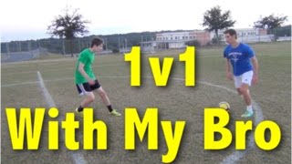 1v1 Football Skills vs My Bro  SkillRules [upl. by Noiwtna]