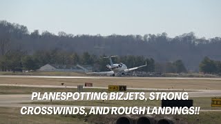 Unbelievable Direct Crosswind at Spirit of St Louis Airport [upl. by Ramedlav]