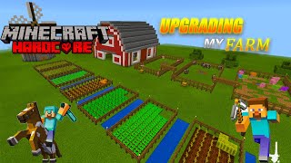 MINECRAFT  UPGRADING MY WHEAT FARM 4 [upl. by Onairelav]