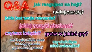 QampA  jak reaguje na hejty  Czy lubię grahamki  Czy się maluje  jakie jest moje marzenie [upl. by Llewxam]