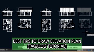 Best Tips in Making Elevation Plan in Autocad  Simpleng Inhinyero [upl. by Ruff]