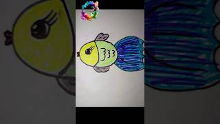 Easy drawing fesh 🐟trending art artshorts shorts [upl. by Mattie180]