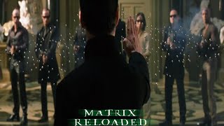 The Matrix Reloaded  Neo Vs Merovingian Guards  Music Scene Chateau [upl. by Nazler887]