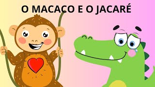 HISTÓRIA INFANTIL O MACACO E O JACARÉ História infantil Para DormirHistória infantil Narrada [upl. by Oberheim]