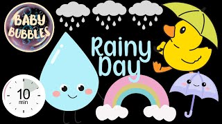 Baby Sensory Video NEW 4K HELP BABIES RELAX Calm Rainy Day High Contrast Video [upl. by Fernandes]