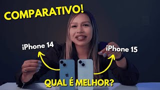 Será que tem diferença do iPhone 14 para o 15 COMPARATIVO [upl. by Tillman]