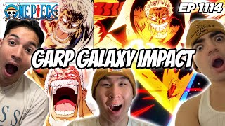 GARP GALAXY IMPACT PEAK  ONE PIECE EPISODE 1114 REACTION [upl. by Ahsilaf]