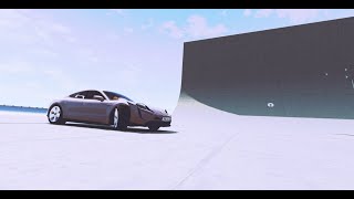 BeamNG drive Porsche Taycan Tunnel experiment [upl. by Eidissac]