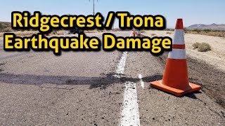 Ridgecrest Earthquake Damage  71 amp 64 Earthquakes  Searles Valley  Trona [upl. by Trinee]