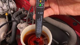 How to check Brake  Clutch fluid for water percentage using Brake Fluid Liquid Tester [upl. by Pacifa]