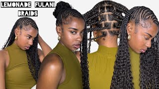 🍋Lemonade Fulani Braids Boho Braids  Ft Lockbraids  Trending [upl. by Elberta]