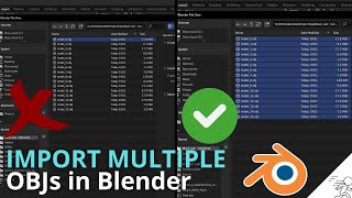 How to Import MULTIPLES OBJ files into Blender  FAST AND EASY [upl. by Eilliw]