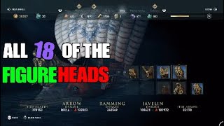 How to get ALL 18 FIGUREHEADS in AC Odyssey [upl. by Feilak]