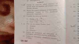 Polynuclear Hydrocarbons and SpectroscopyBSc 3rd yearQuestion PaperCHEM 301 THHPU [upl. by Mellman]