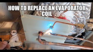 Replace a leaking trane AC Evaporator Coil  HVAC [upl. by Atselec129]