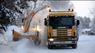 JCB 416S  Svedala Arbrå LSV 24080 Snowblower [upl. by Zirtaeb]