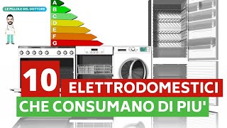 10 ELETTRODOMESTICI CHE CONSUMANO DI PIU e che abbiamo a casa  COSTI E CONSUMI [upl. by Assirolc]