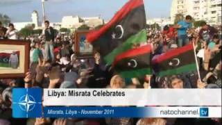 NATO and Libya  Misrata celebrates [upl. by Hy491]