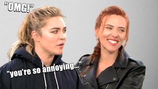 scarlett johansson annoying everyone in the marvel cast for 8 minutes and 30 seconds [upl. by Cynthy]