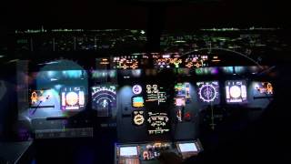 Atterrissage à Dubai ILS 30L en simulateur avion de ligne HD [upl. by Lamak]