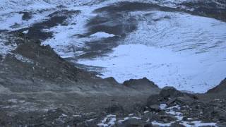 Stones in the Grand Couloir Gouter route Aug 2015 [upl. by Rheims]