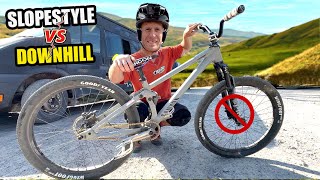 GNARLY DOWNHILL MTB TRAILS ON A PURE SLOPESTYLE BIKE  WILL IT WORK [upl. by Jewel]