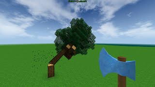 Survivalcraft 2  Immersive Tree Felling Mod with Animation and Sound Effects [upl. by Yaf546]