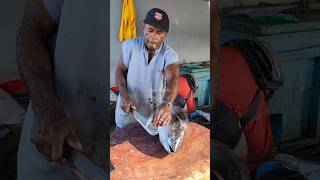 Amazing expert at cutting tuna while smoking tuna seafood fish streetfood [upl. by Iahk906]