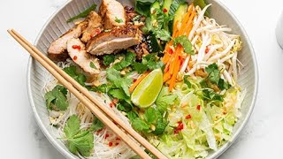 Vietnamese Inspired Lemongrass Chicken amp Vermicelli Noodles Recipe [upl. by Rivera]