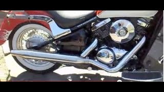 2 in1 BOS exaust Kawasaki Vulcan 800  OPEN PIPE  VN800 [upl. by Aissej]