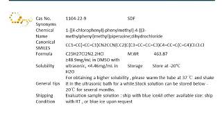 GC13252Meclizine2HCl1104229 [upl. by Pyszka]