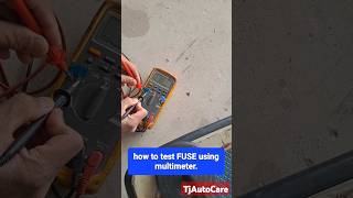 how to test FUSE using multimeter tester car electrician tips diy tjautocare shorts [upl. by Vladimir]