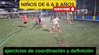 entrenamiento de coordinación equilibriofuerza y definición en fútbol niños [upl. by Hobie]