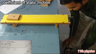 Coefficient of static Friction  block and horizontal surface 11thphysics a2zpractical991 [upl. by Chun]