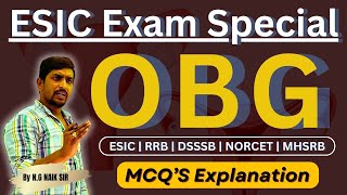 OBG  Important MCQs Explanation  ESIC Exam Special  staffnurse ESIC rrb nidhya [upl. by Ignatzia]