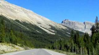 Icefields Parkway Southbound Part 3 Sask River to Lake Louise Time Lapse [upl. by Arimay]