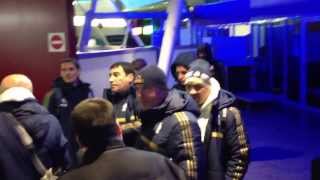 DEBORDEMENTS ET BAGARRE OLYMPIQUE DE MARSEILLE ARRIVEE AEROPORT LILLE 02122013 [upl. by Furie]