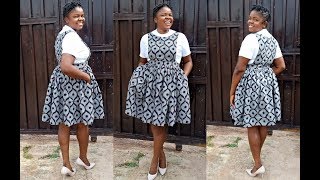 Slay in this gorgeous and trendy pinafore dress how to cut and sew The needle woman [upl. by Care]