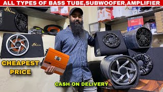 All types speakers  subwoofer  bass tube  amplifier cheapest price 🔥 [upl. by Mailliw230]