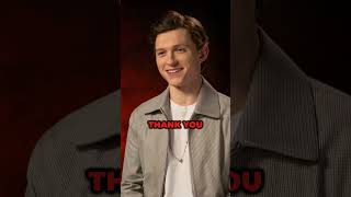 Tom Holland Funniest Interview shorts spiderman tomholland [upl. by Tilda]