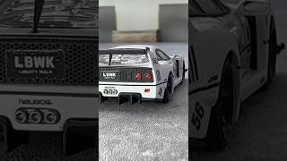 1992 White Ferrari F40 LBWK Diecast 164cardiecastcarsferrarishortstiktok [upl. by Alyahsat209]