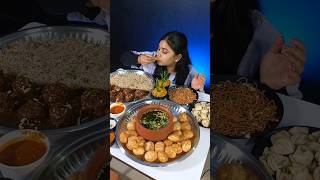 Spicy Golgappa And Spicy Manchurian Balls Challenge  Panipuri  Indian Street Food Mukbang shorts [upl. by Aennaej]