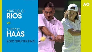 Marcelo Rios v Tommy Haas  Australian Open 2002 Quarter Final  AO Classics [upl. by Puglia]