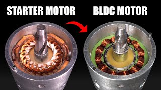 Converting a Starter Motor into a BLDC Motor [upl. by Suzzy210]